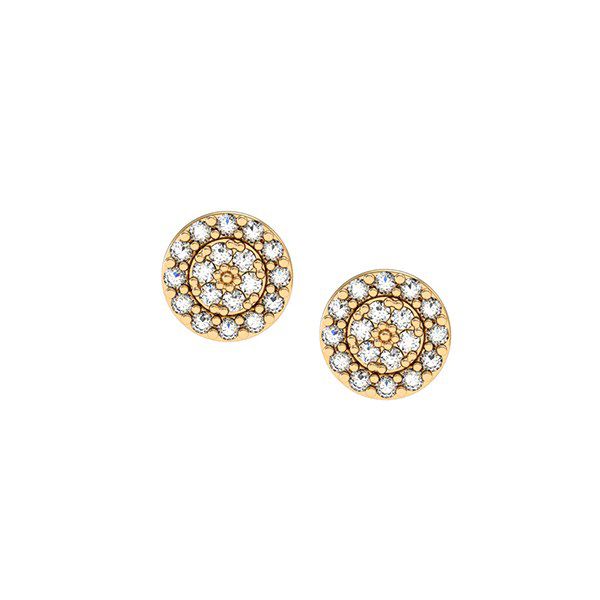 Brinco Ouro 18k Zircônias