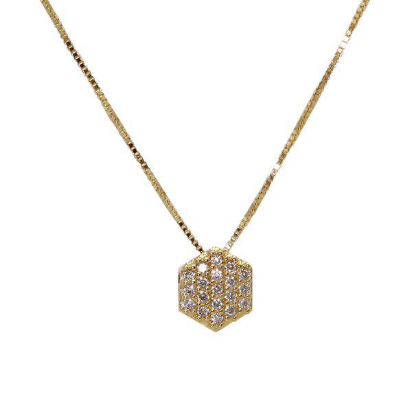 Gargantilha Chuveiro Ouro 18k Zircônias