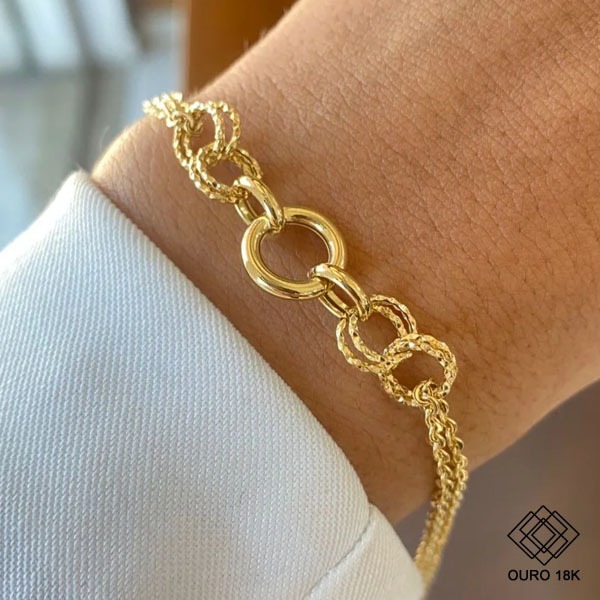 Pulseira Feminina Ouro 18k