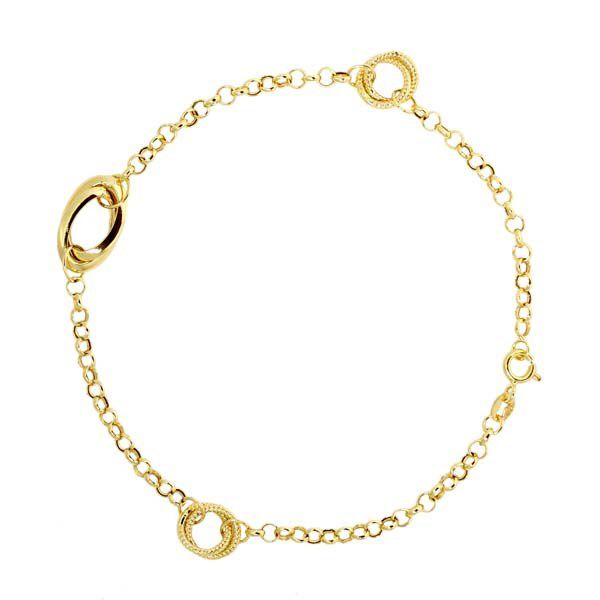 Pulseira Feminina Elos Ouro 18k