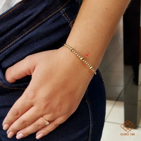 Pulseira Bold Esferas Ouro 18k