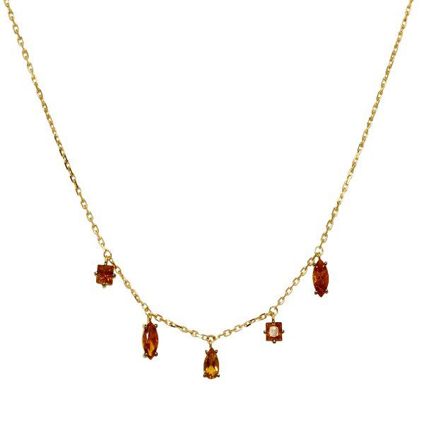 Gargantilha Ouro 18k Citrino