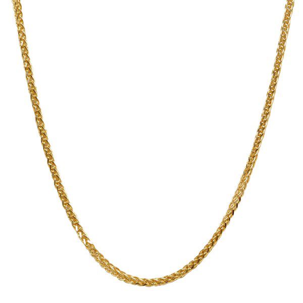 Cordão Espiga Feminino Ouro 18k - 50cm