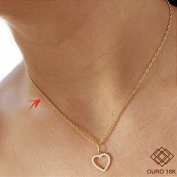 Cordão Singapura Feminino Ouro 18k - 45cm