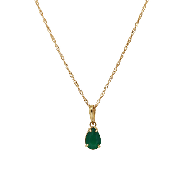 Kit Cordão Ouro 18k + Pingente Crisoprásio Ouro 18k