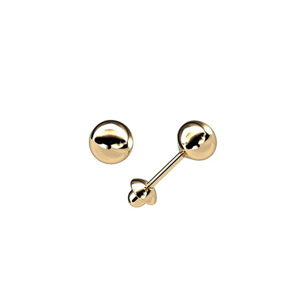 Brinco Bolinha Ouro 18k