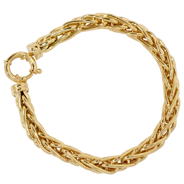 Pulseira Bold Trançada Ouro 18k
