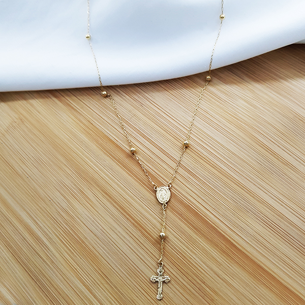 Gargantilha Terço Ouro 18k