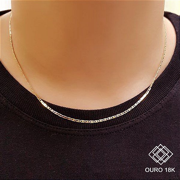 Cordão Piastrine Ouro 18k - 45cm