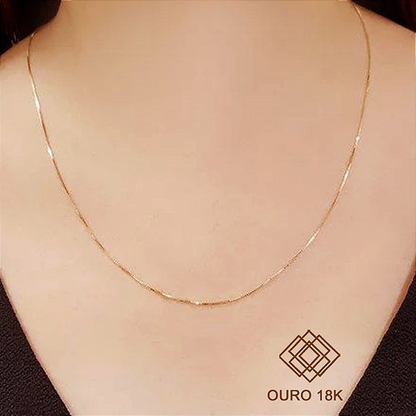 Cordão Veneziano Ouro 18k - 50cm