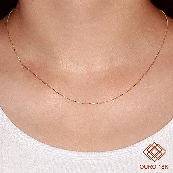 Cordão Veneziano Ouro 18k - 50cm