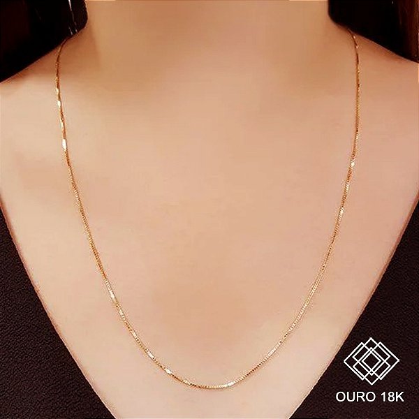 Cordão Veneziano Ouro 18k - 60cm