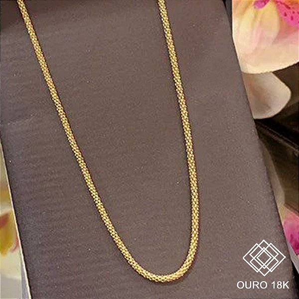 Cordão Raposa Ouro 18k - 50cm