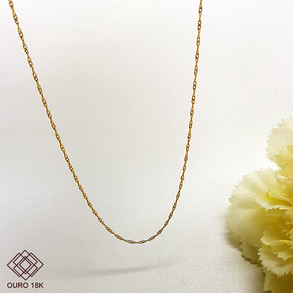 Cordão Singapura Ouro 18k - 45cm