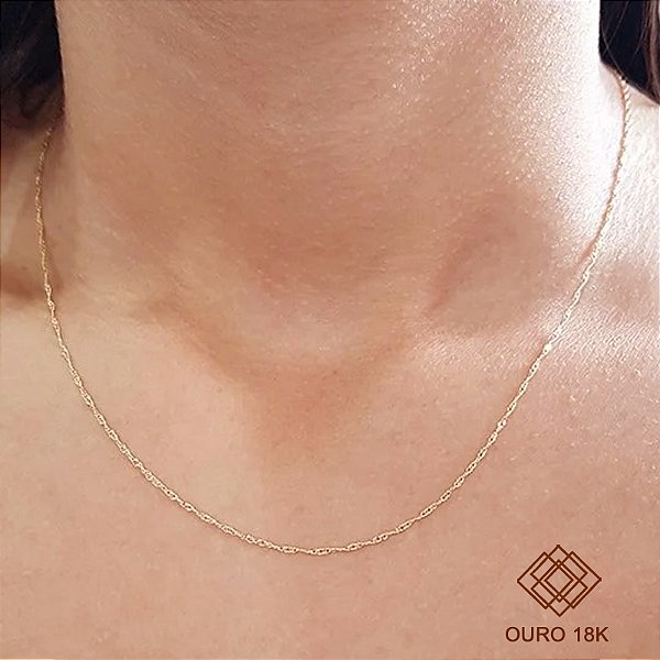 Cordão Singapura Ouro 18k - 45cm