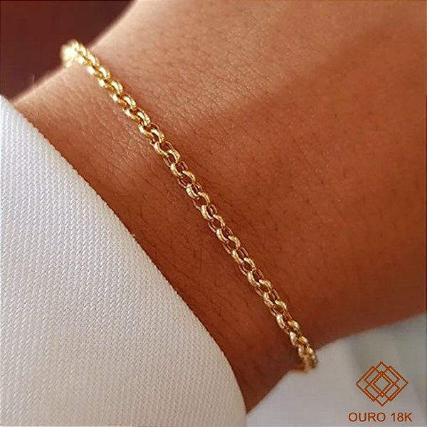 Pulseira Elo Português Ouro 18k