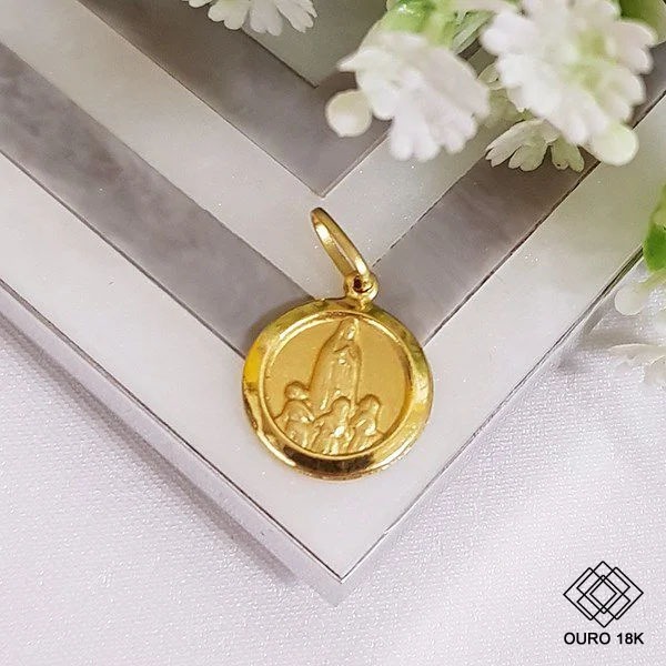 Pingente Nossa Senhora de Fátima Ouro 18k