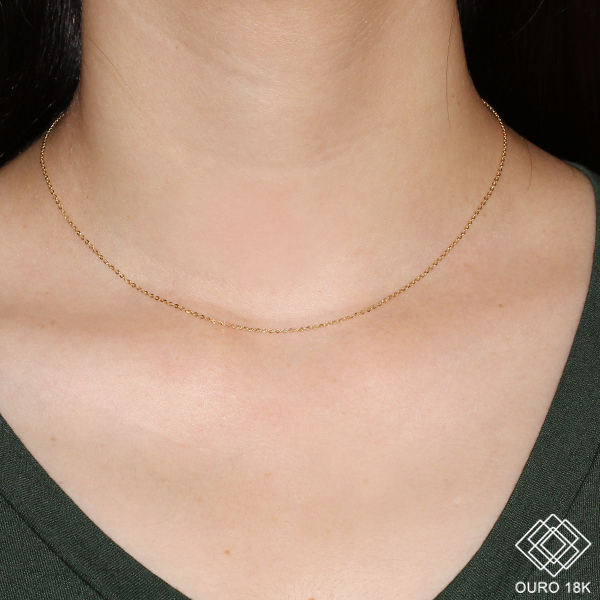 Cordão Ouro 18k Bailarina - 40cm