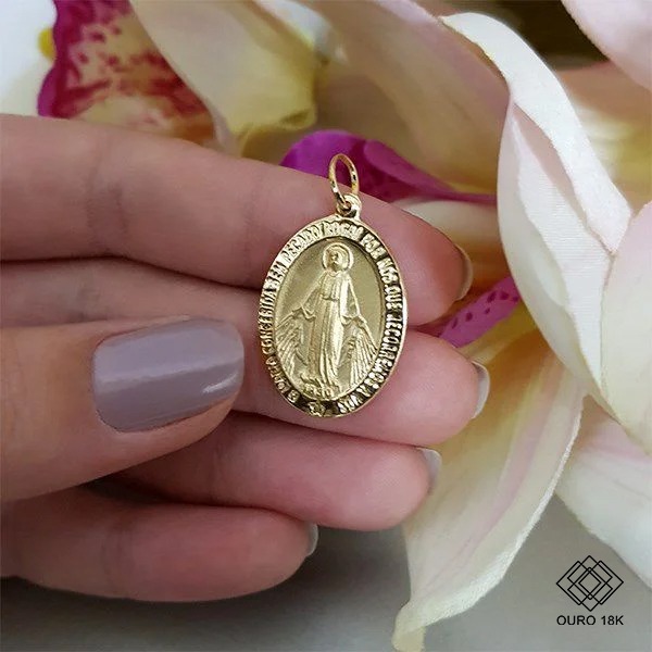 Pingente Nossa Senhora das Graças Ouro 18k