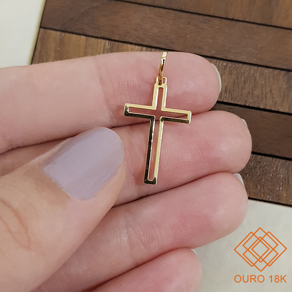 Pingente Cruz Ouro 18k