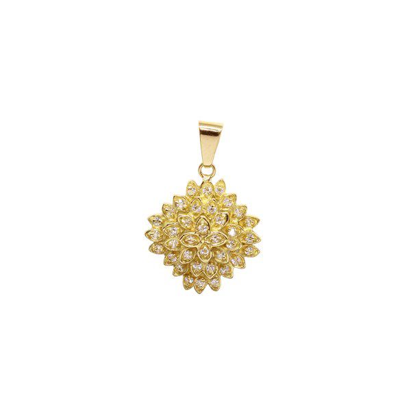 Pingente Chuveiro Navetinha Ouro 18k