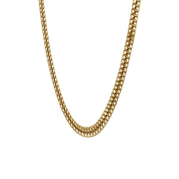 Gargantilha Malha Lacraia Ouro 18k 45CM