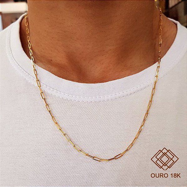 Cordão Masculino Maciço Ouro 18k - 60cm