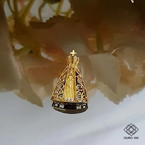 Pingente Nossa Senhora Aparecida Ouro 18k