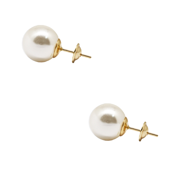 Brinco Pérolas Sintéticas Ouro 18k