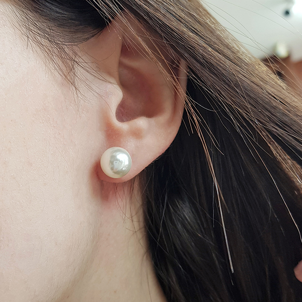 Brinco Pérolas Sintéticas Ouro 18k