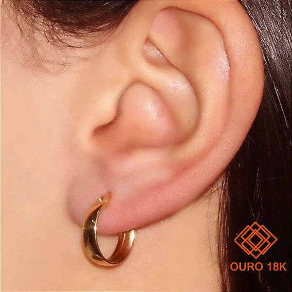 Brinco Argola Ouro 18k