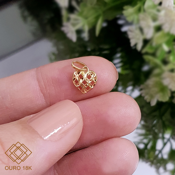 Pingente Coração Ouro 18k