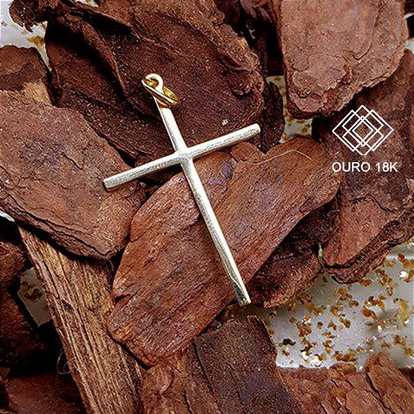 Pingente Cruz Grande Ouro 18k