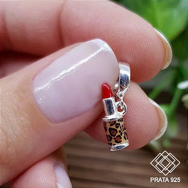 Pingente Batom Prata 925