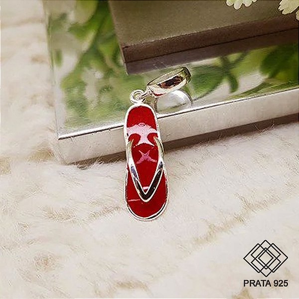 Pingente Berloque Eternity Chinelo Prata 925