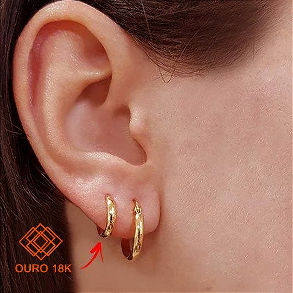 Brinco Argola Ouro 18k