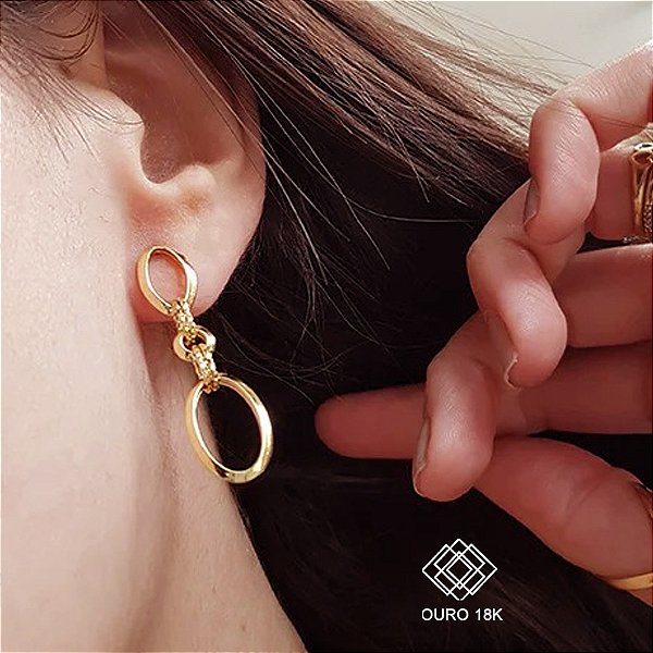 Brinco Elos Ouro 18k