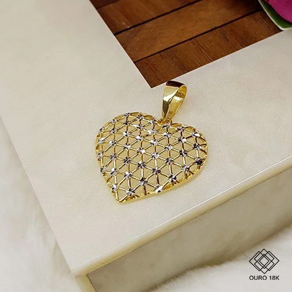 Pingente Coração Ouro 18k
