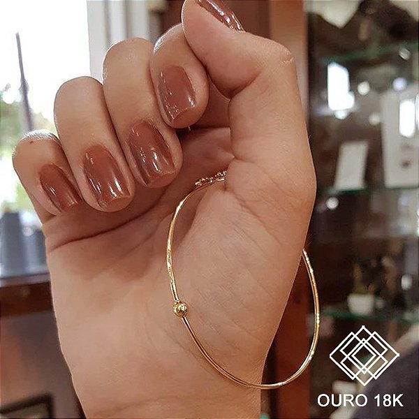Bracelete Fio com Esfera Ouro 18k