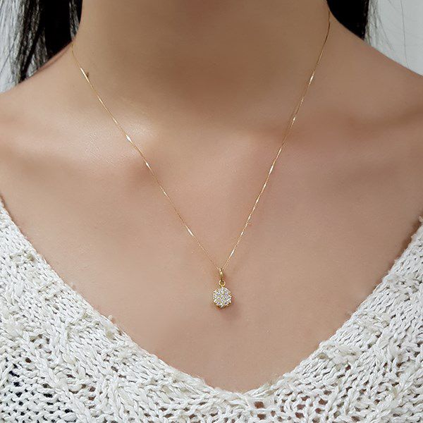Gargantilha Chuveiro Ouro 18k Zircônias