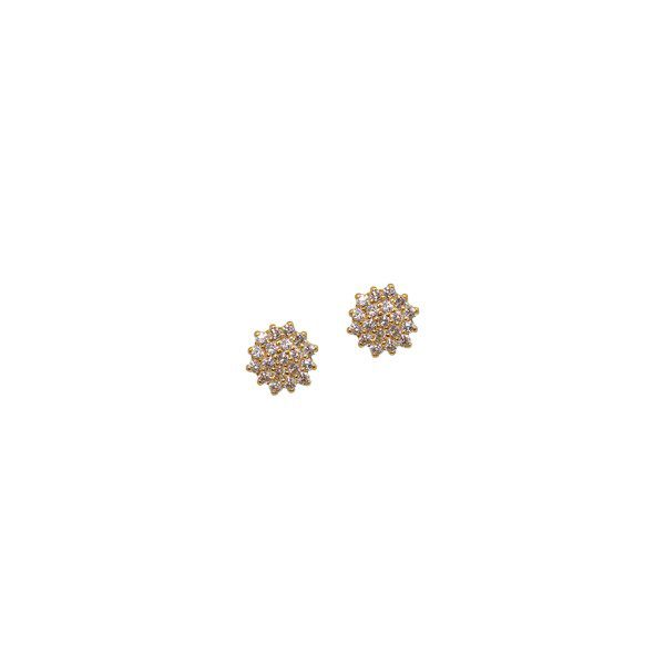 Brinco Chuveiro Rainha Ouro 18k Moissanite