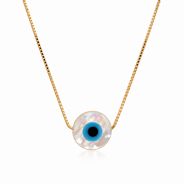 Gargantilha Olho Grego Ouro 18k