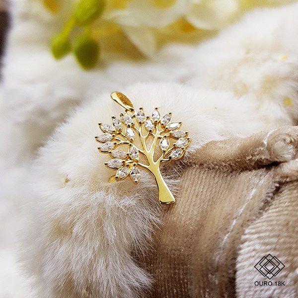 Pingente Árvore Da Vida Ouro 18k