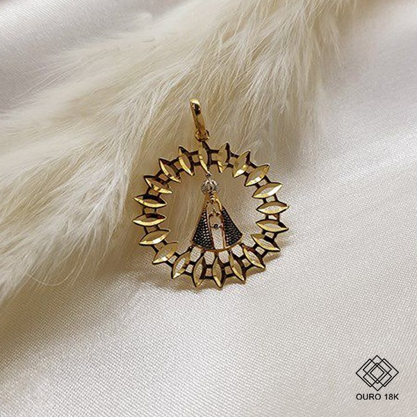 Pingente Nossa Senhora Aparecida Ouro 18k
