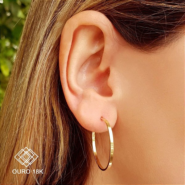 Brinco Argola Ouro 18k