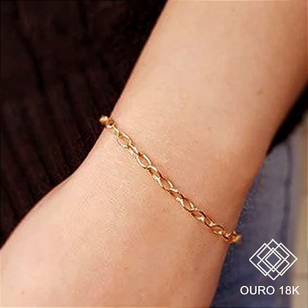 Pulseira Elo Espanhol Ouro 18k