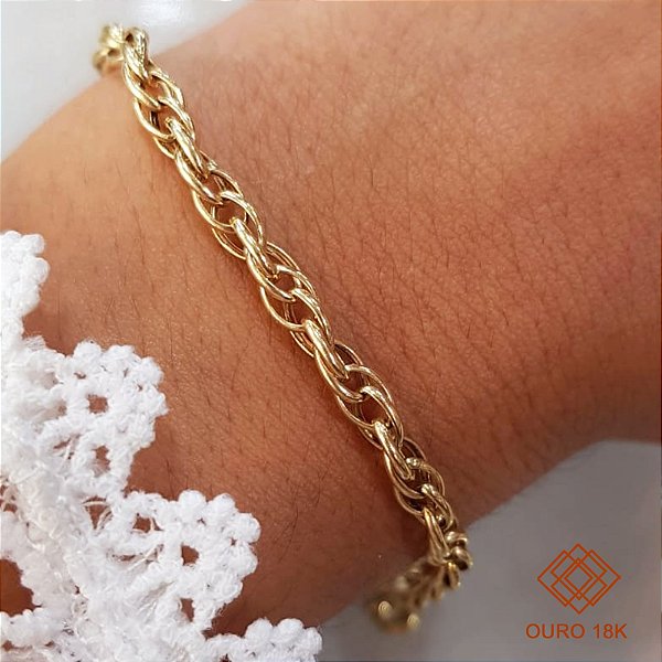 Pulseira Singapura Elos Ouro 18k