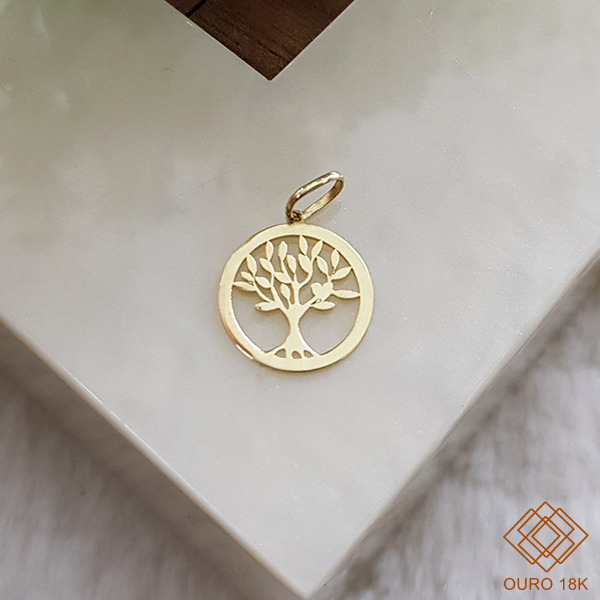 Pingente Árvore Da Vida Ouro 18k
