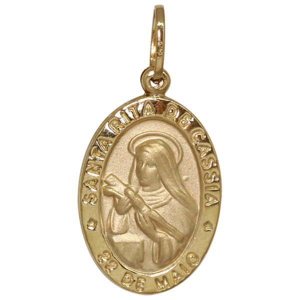 Pingente Santa Rita De Cássia Ouro 18k