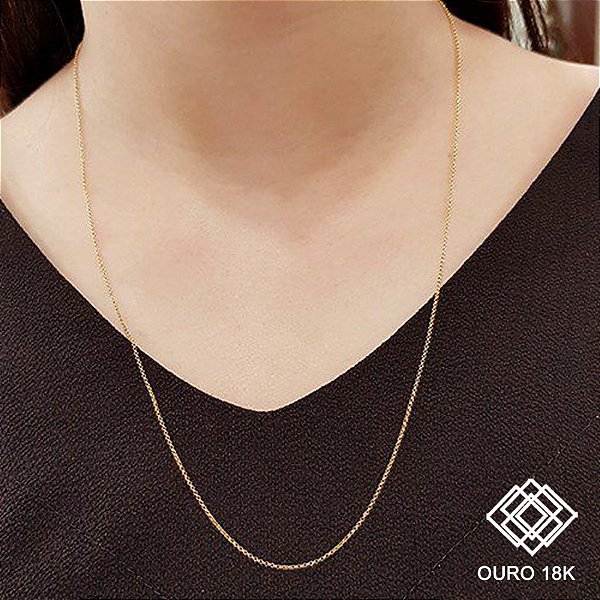 Cordão Elo Português Ouro 18k - 60cm